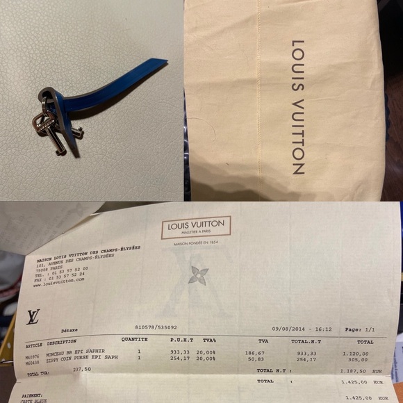 Louis Vuitton Monceau bag in Epi Leather - Picture 8 of 9